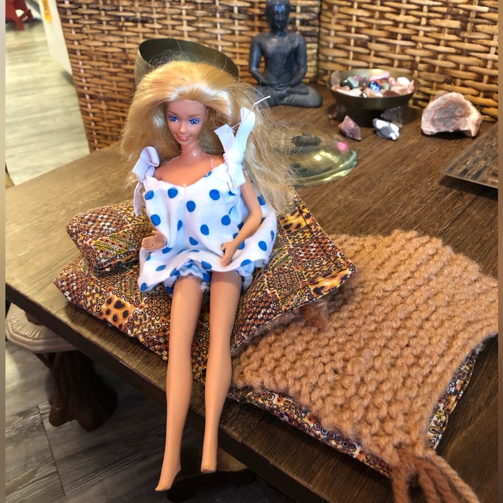 Barbie Bed Set / Hand Made / Circa 1970’s Antique